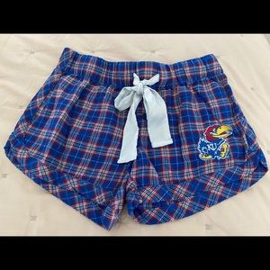 University of Kansas PJ shorts